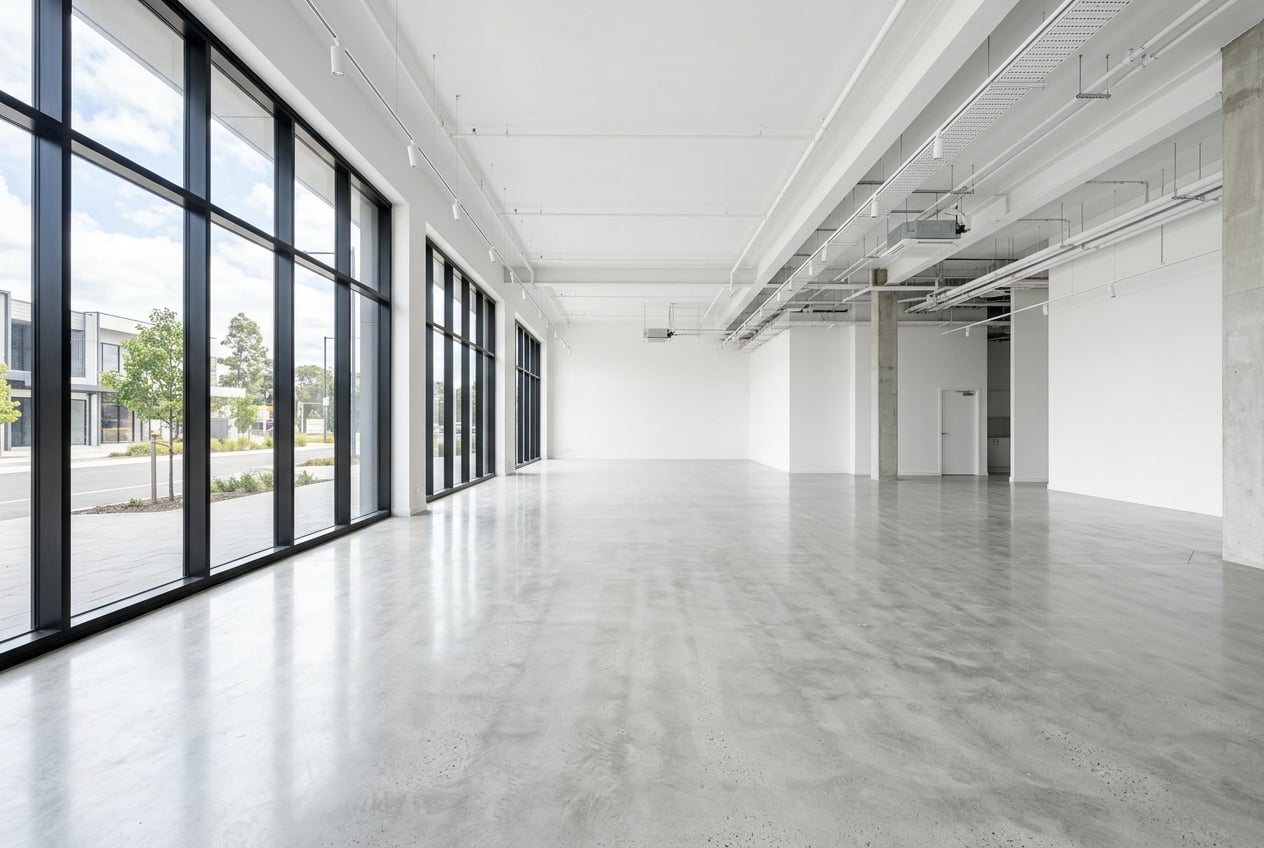 Empty vacant commercial unit interior