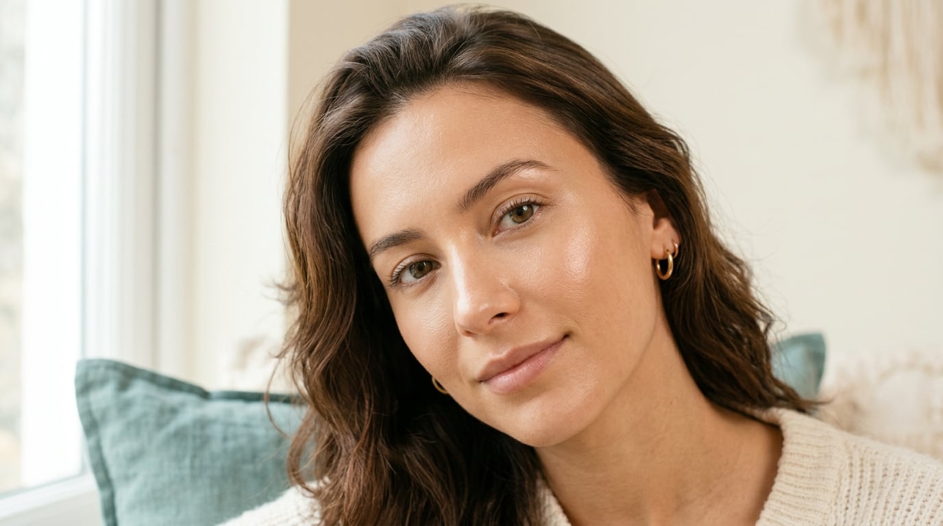 Close-up of healthy, clear skin representing relief from chronic skin conditions