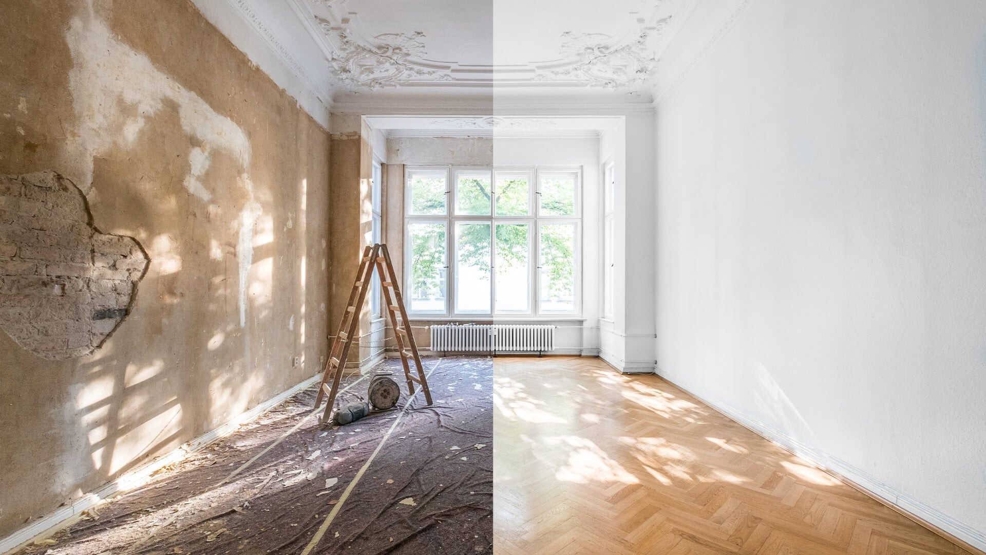 Home renovation and improvement project in progress