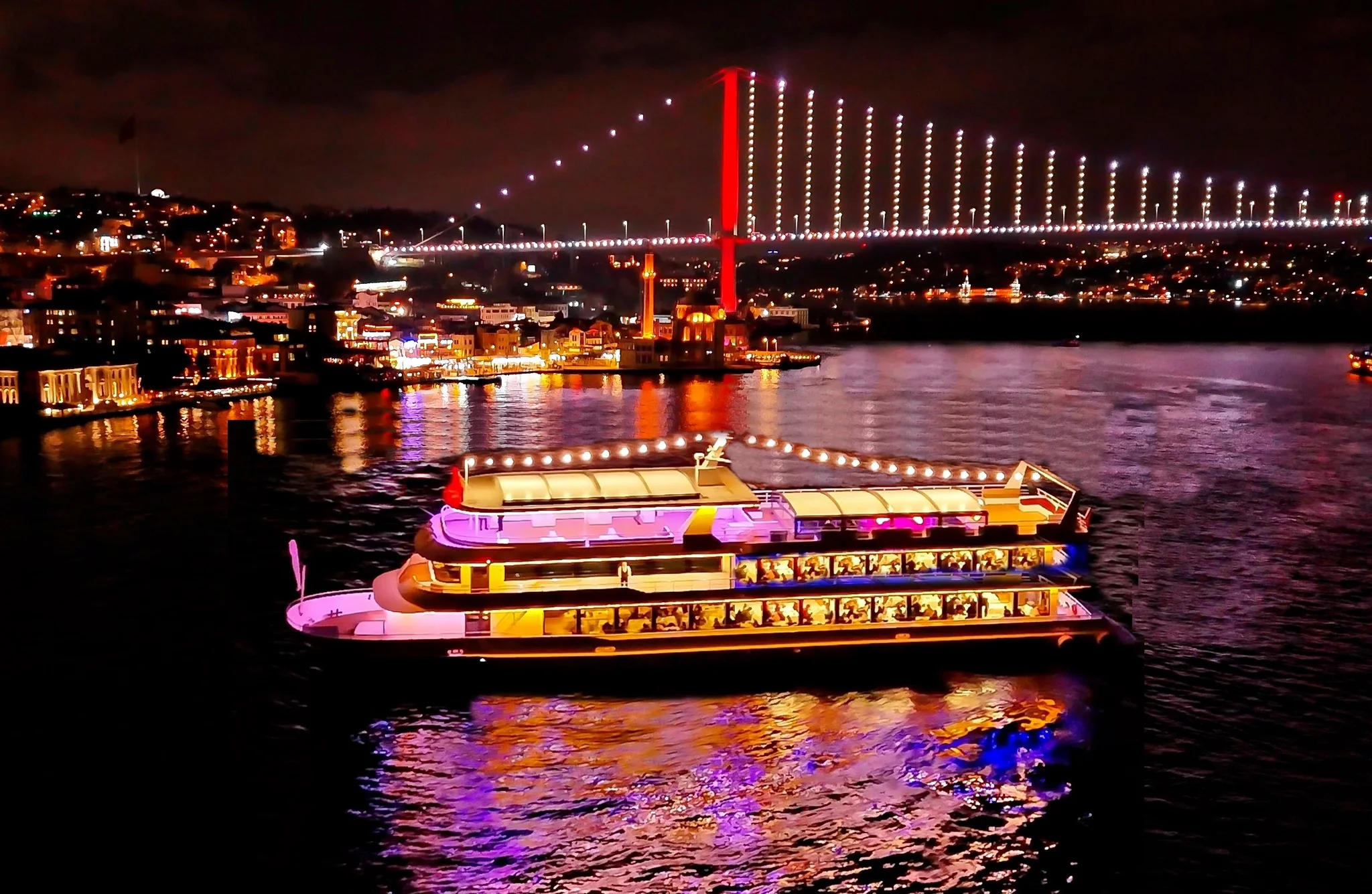 Bosphorus Dinner Cruise (Dinner + Soft Drinks + Live Show)