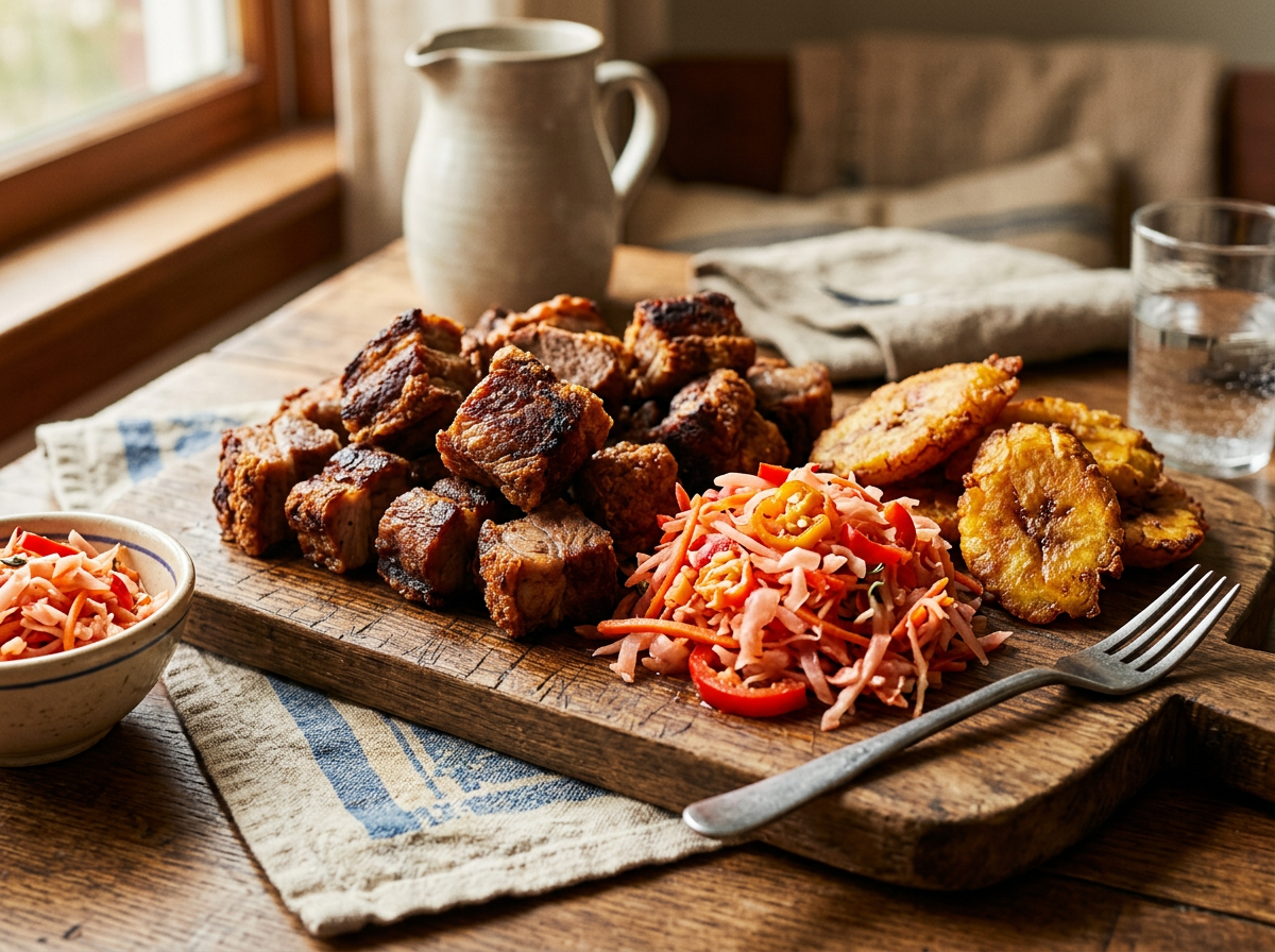 Haitian Griot with Pikliz