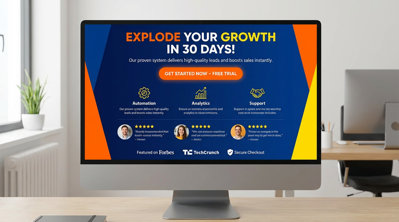 Página de Vendas - Curso de Marketing