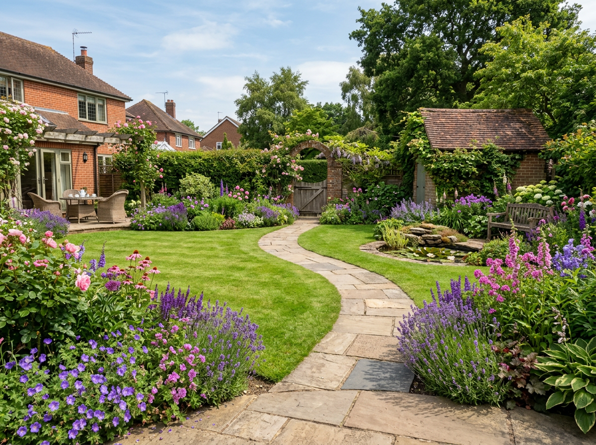 Landscaped Lawn & Borders
