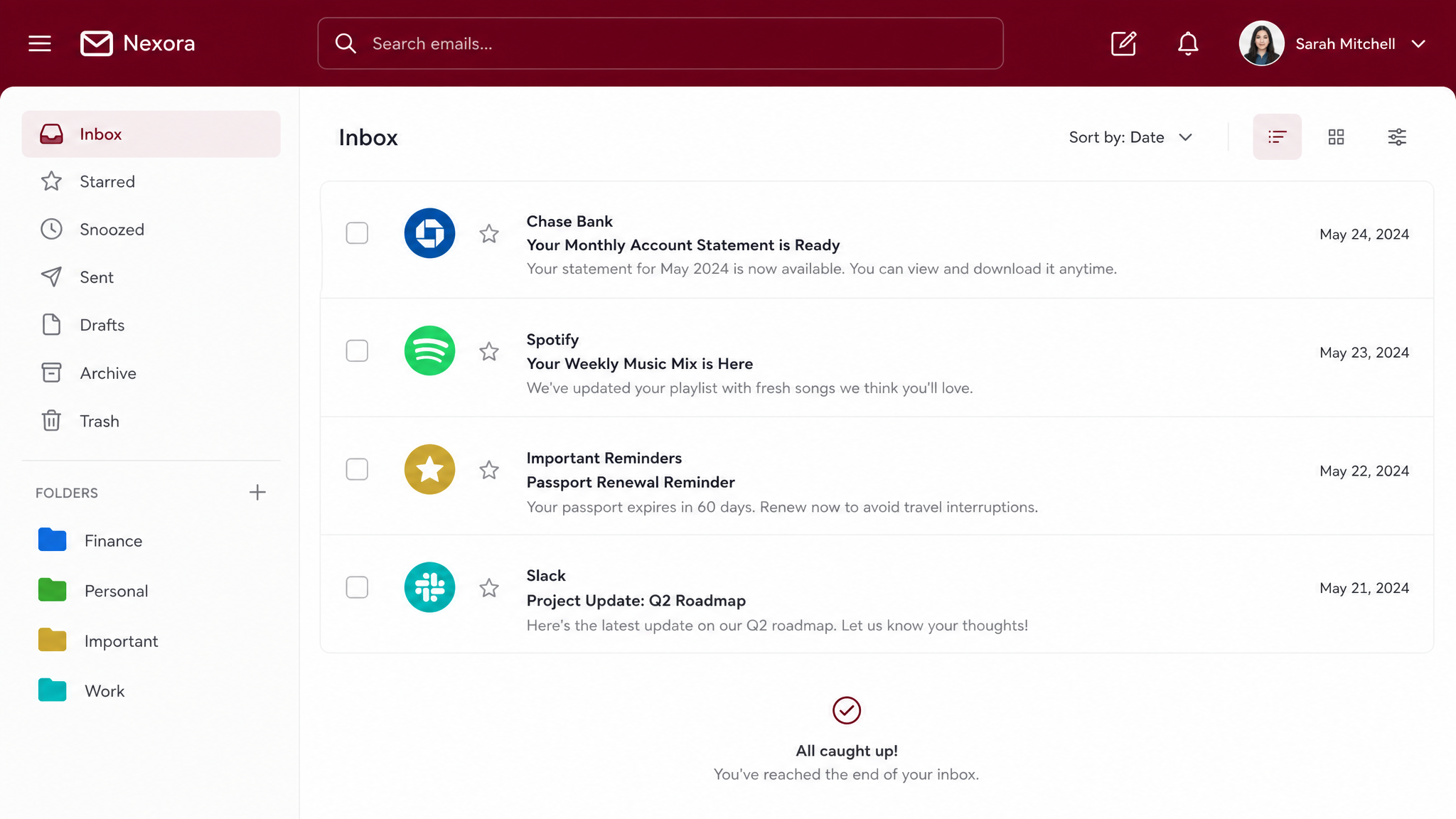 After Digital Case Files - beautifully organized email inbox with color-coded folders and clean structure