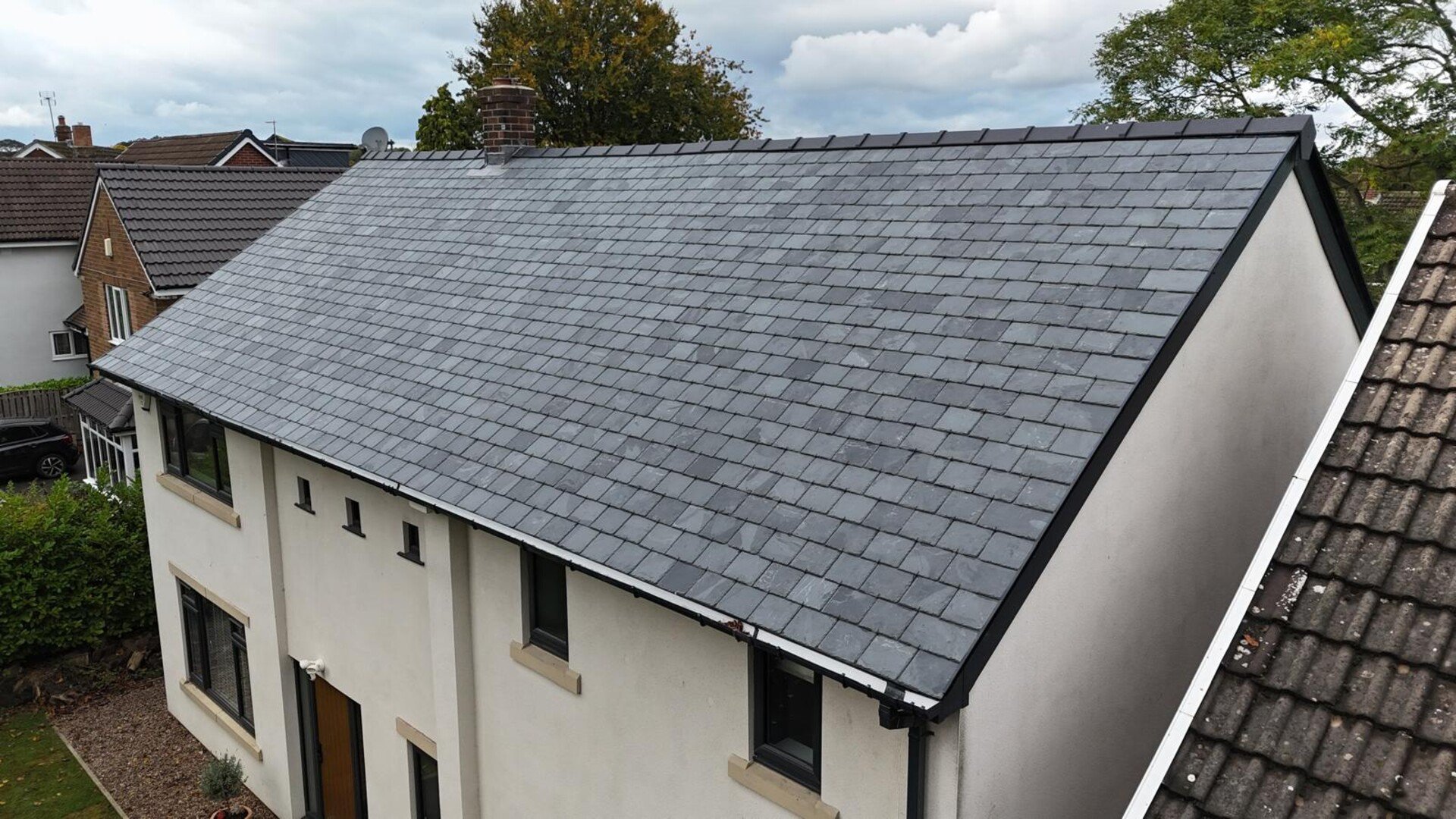 New Slate Roof on UK Cottage