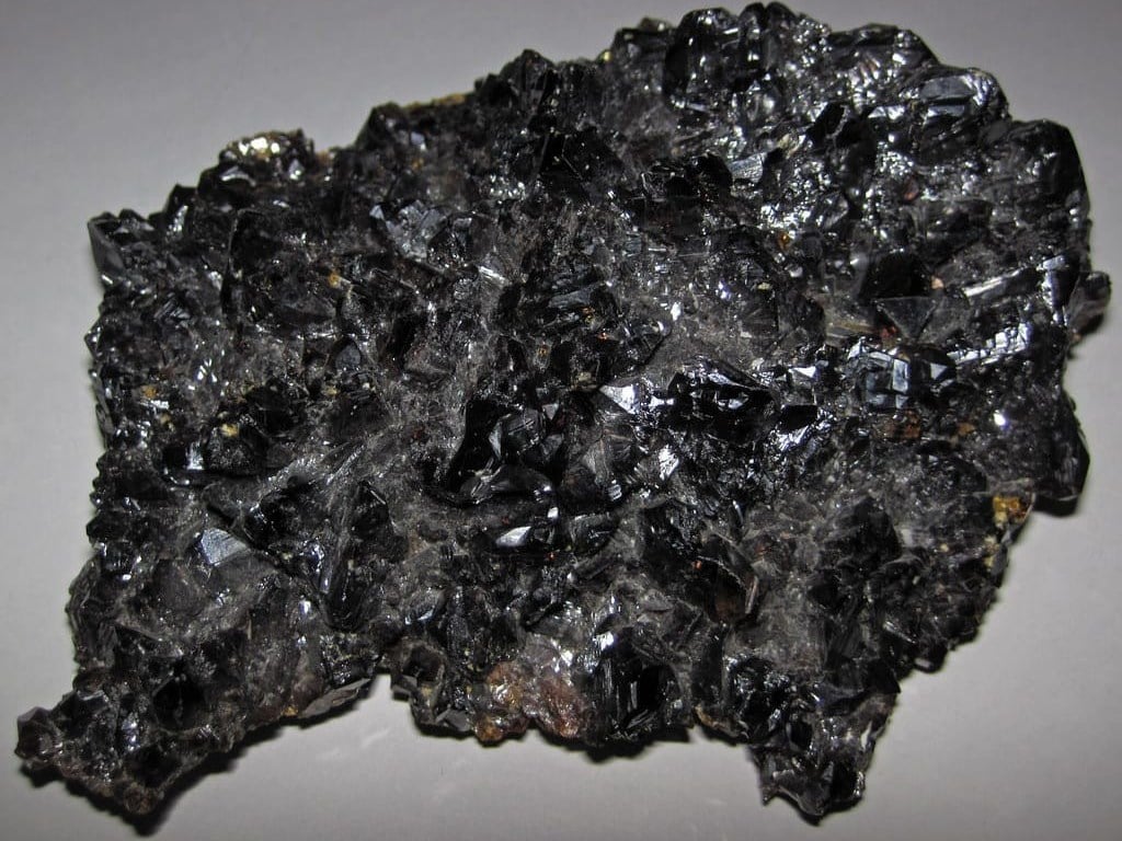 Zinc metal and sphalerite ore