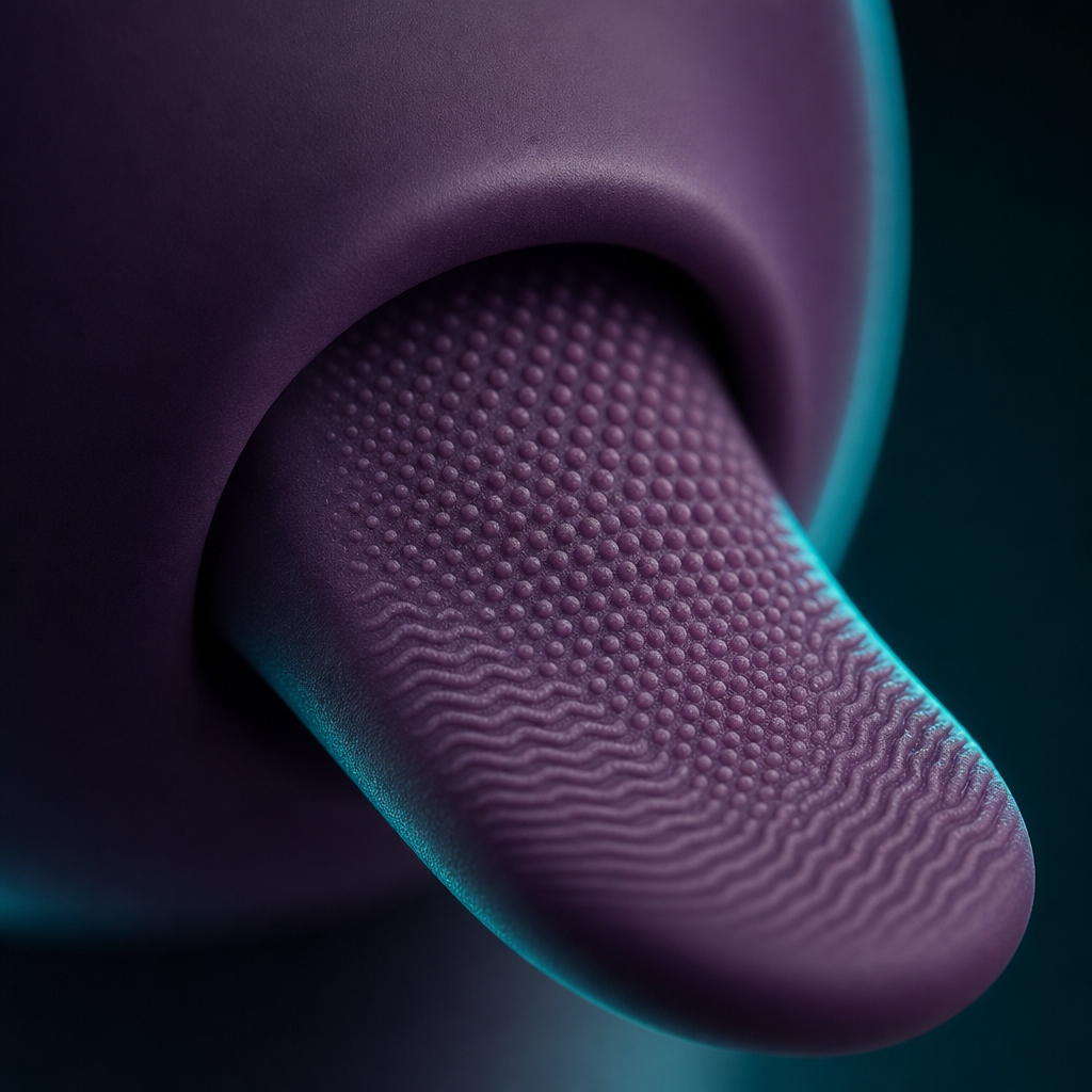 Macro close-up of the textured tongue piece showing precision nodules