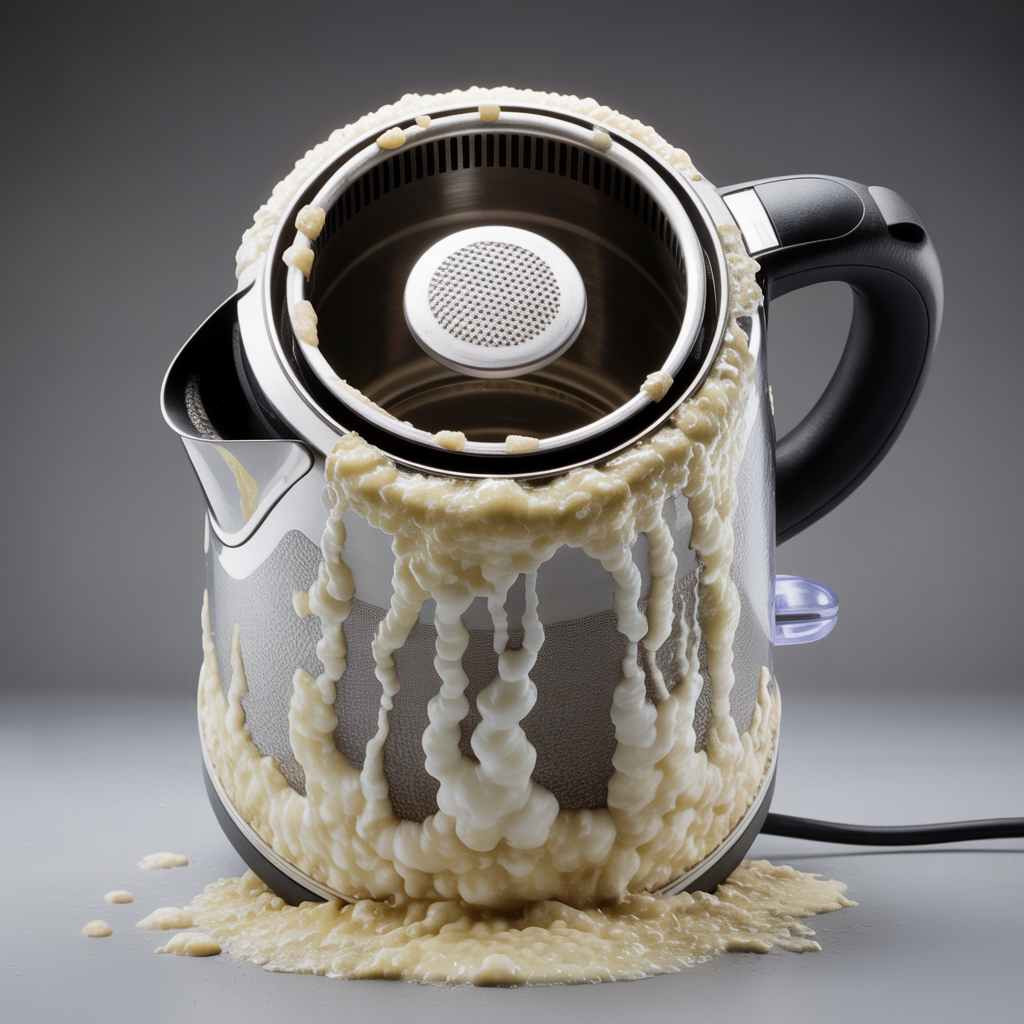 Kireçli kettle - musluk suyundaki kireç birikimi örneği