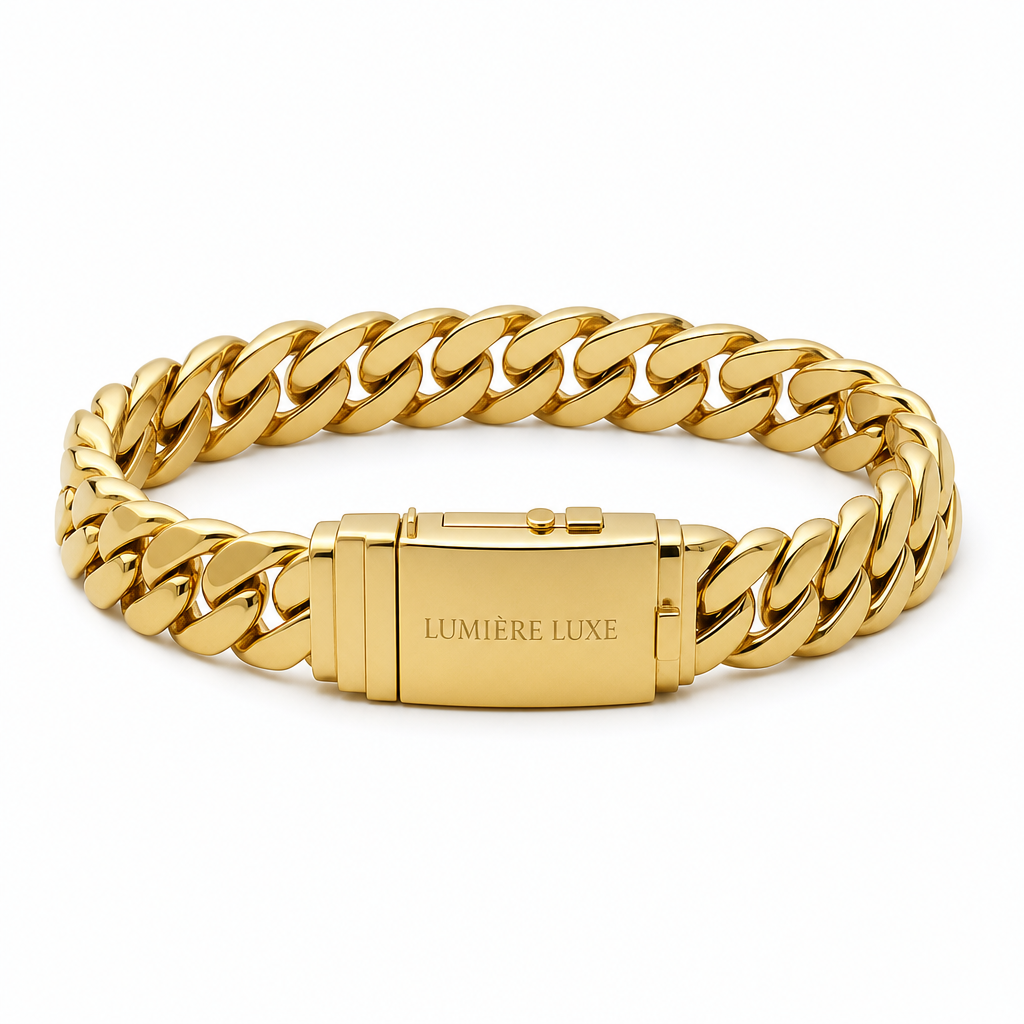 Gold Plated Cuban Link Bracelet view 2