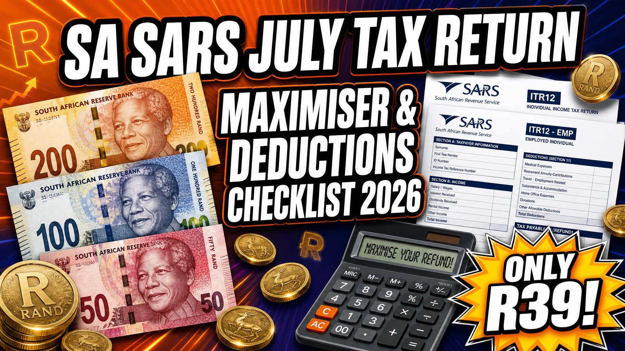 SA SARS July Tax Return Maximiser & Deductions Checklist 2026