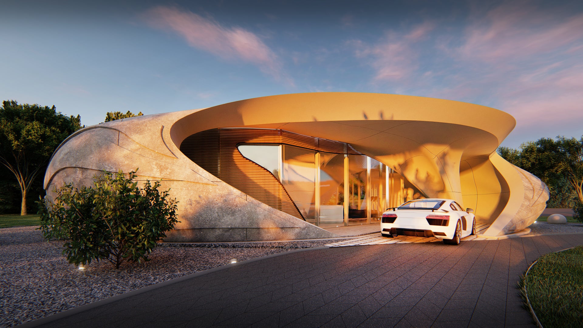 3D printed house showcasing modern additive manufacturing in construction