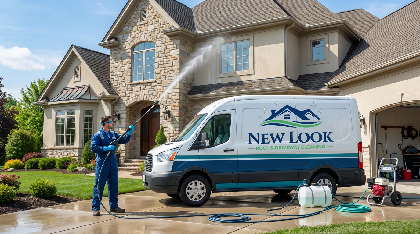 Professional exterior cleaning services in Limerick - softwashing a home