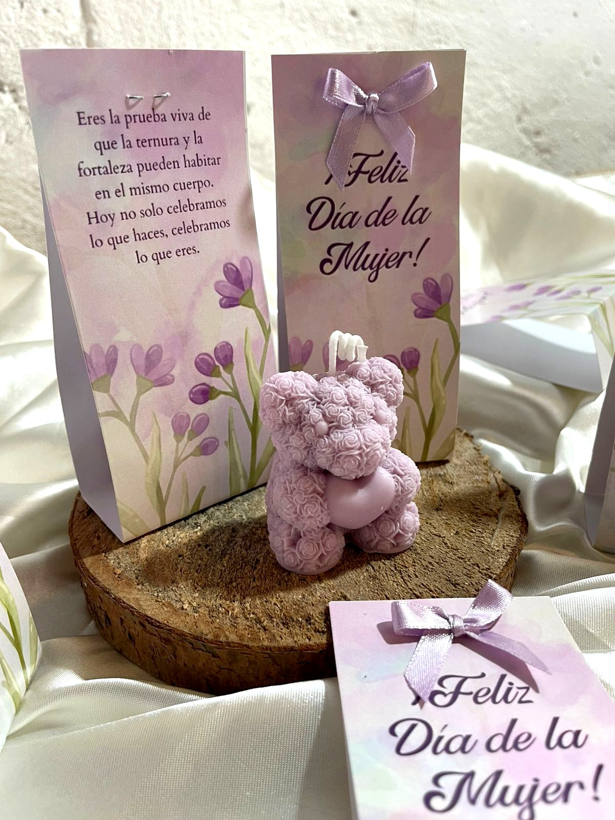 Oso Floral con Caja Impresa