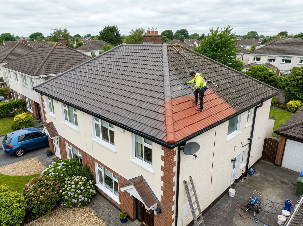 Resprayed Tiled Roofs