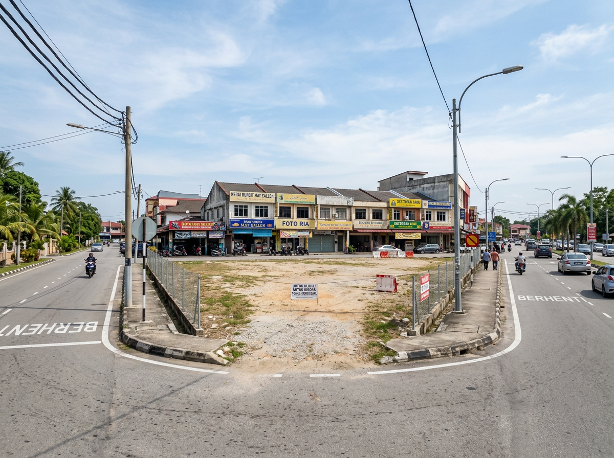 Gambar Lot Kedai Penjuru Strategik di Tumpat