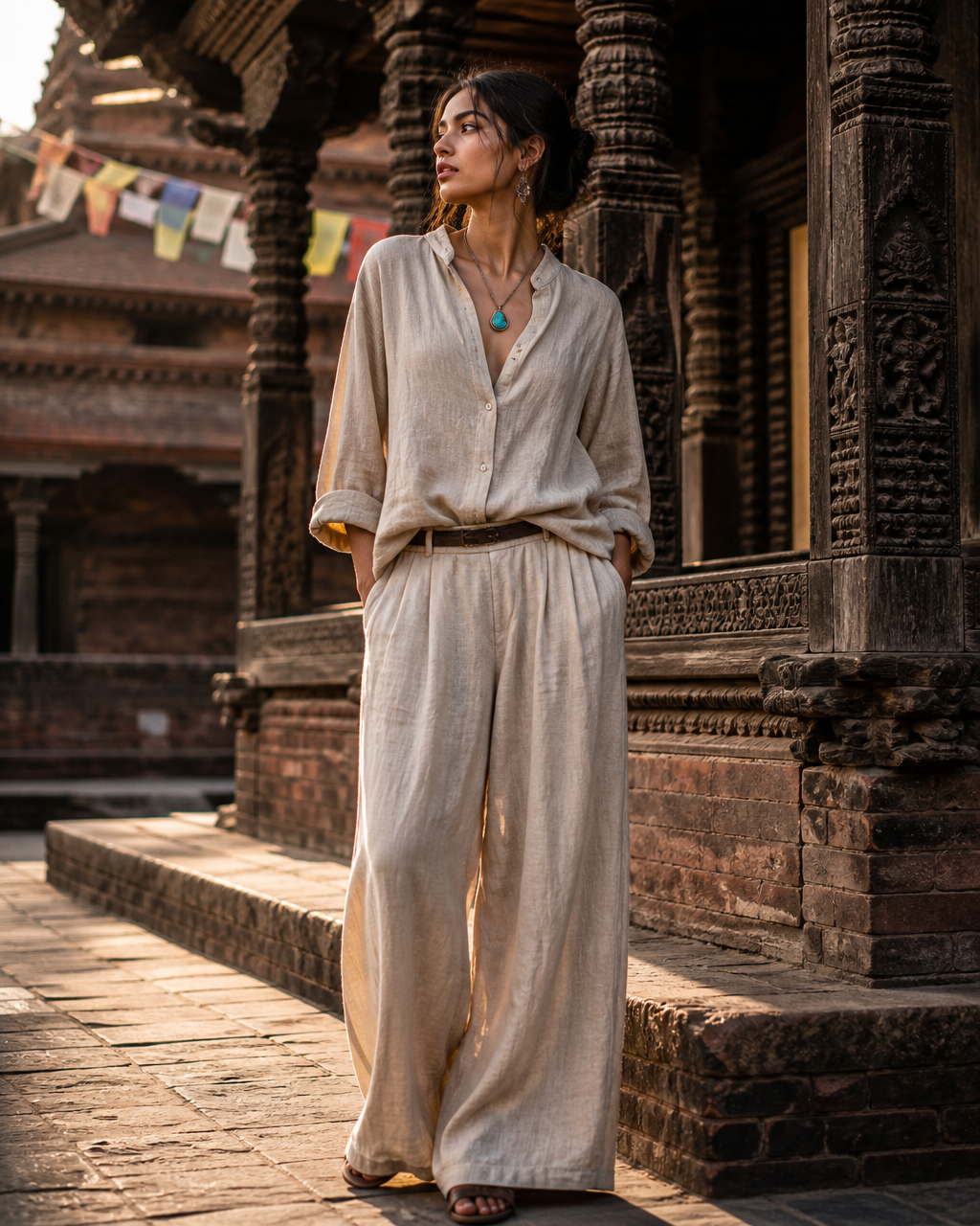 Model wearing the Kathmandu Pendant