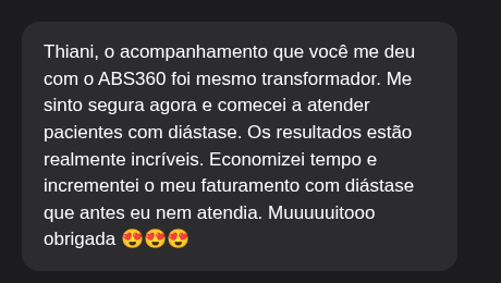 Depoimento de profissional sobre o método ABS360