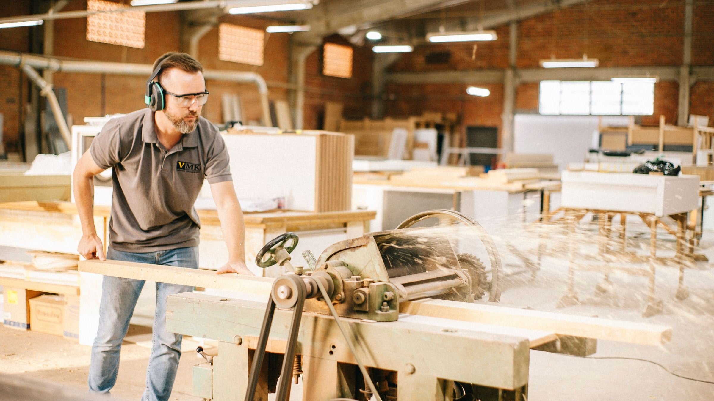 Joinery workshop with skilled workers