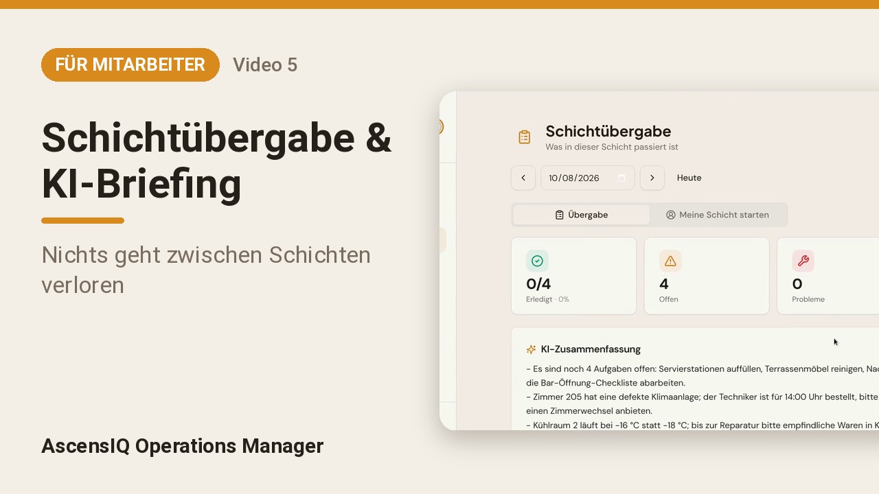 Schichtübergabe & KI-Briefing