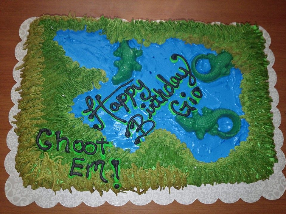 Alligator Swamp Birthday Cake