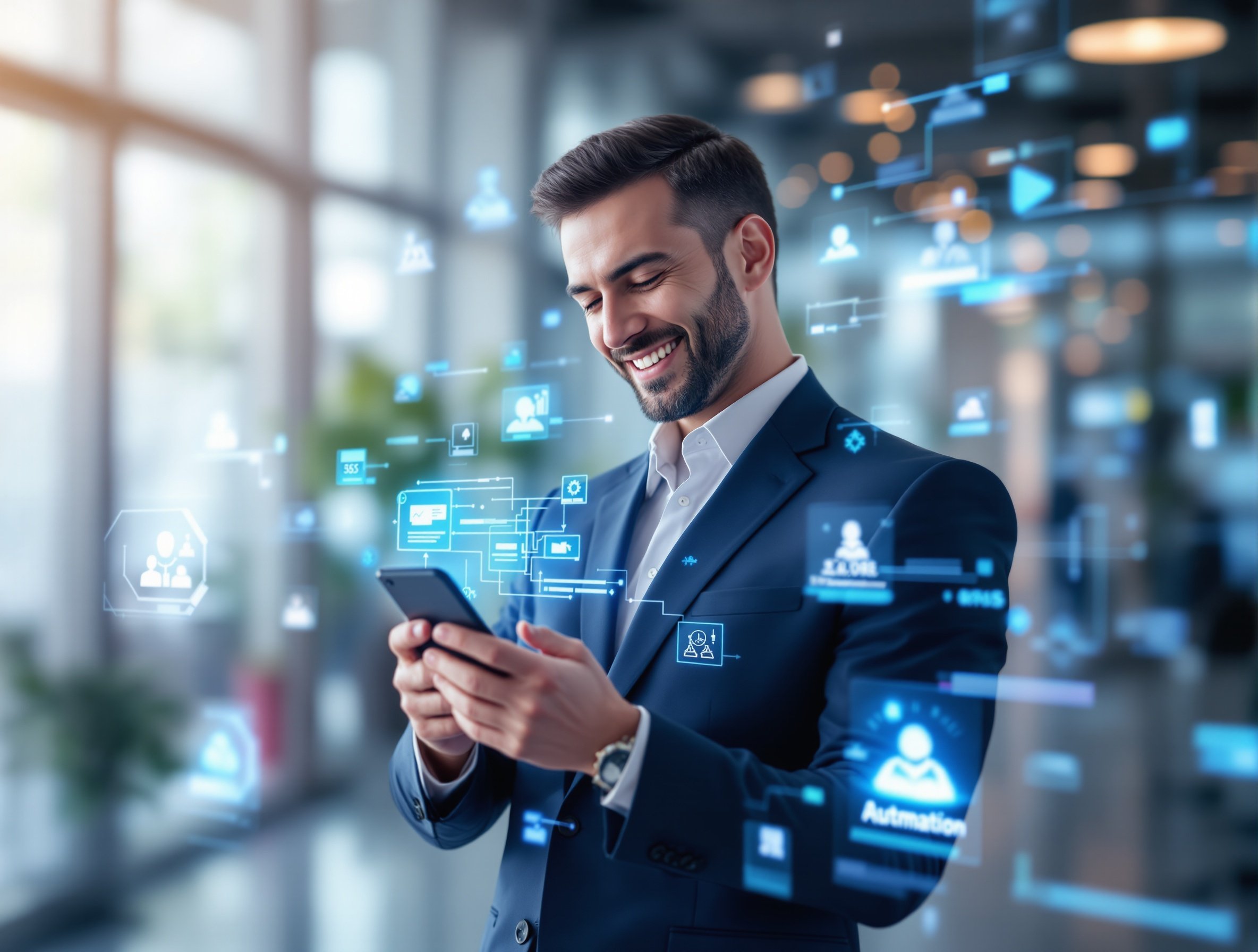 Business owner busy with customer