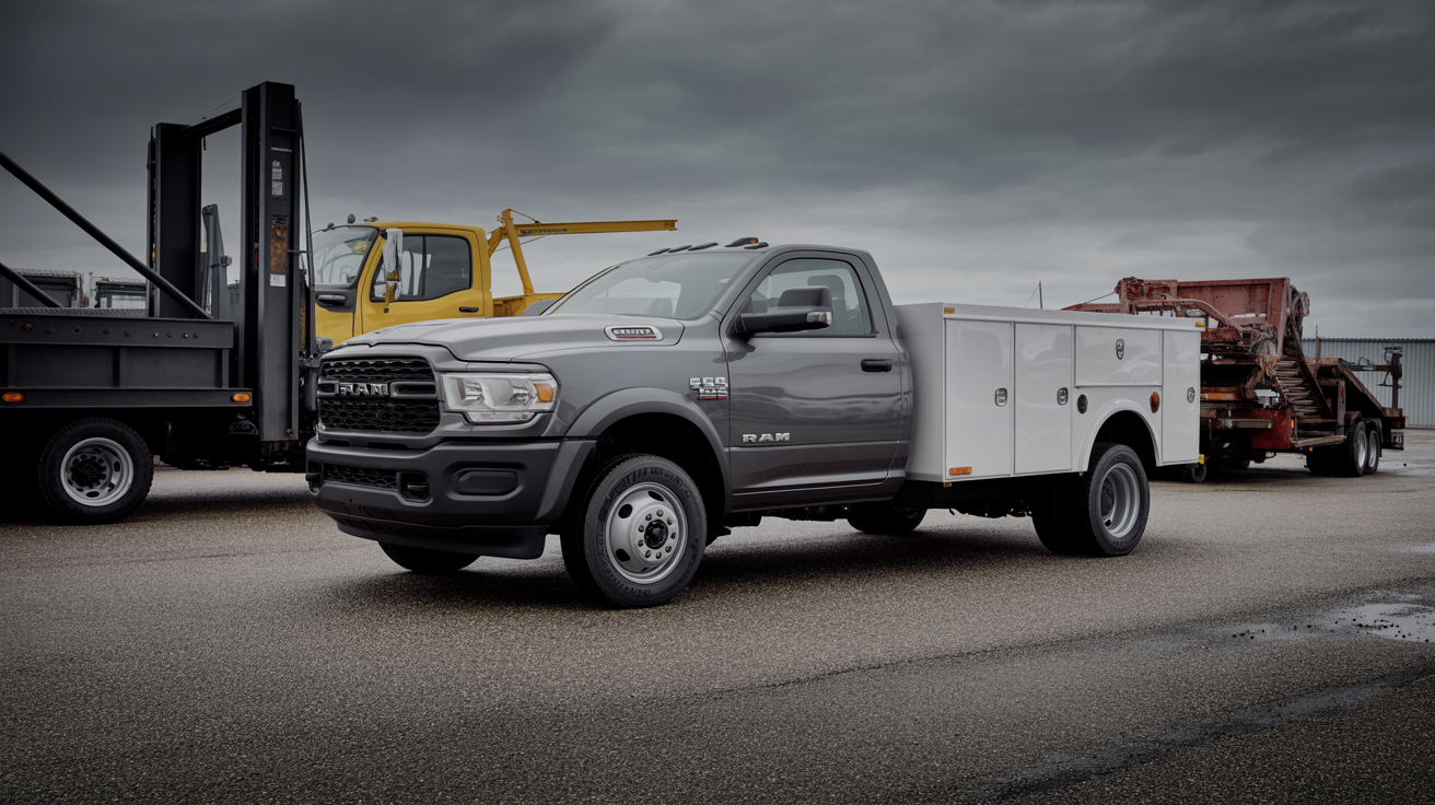 Ram 5500 Locking Fuel Cap Cover for Commercial Work Trucks