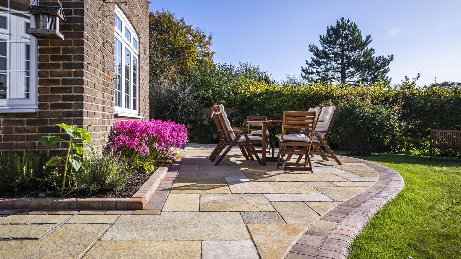 Clean patio at UK property