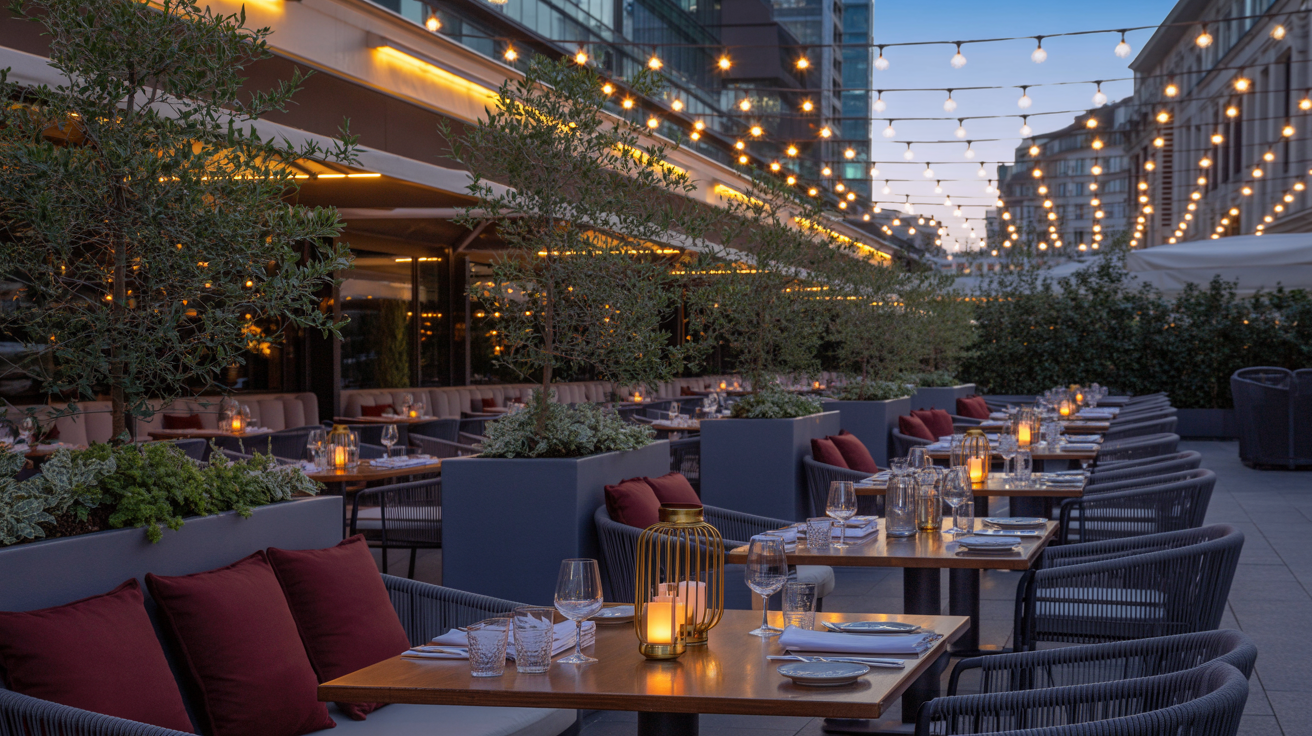 Terrasse der Osteria da Luca – Tisch reservieren im Frankfurter Westend