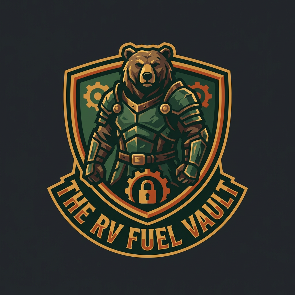 The RV Fuel Vault shield emblem