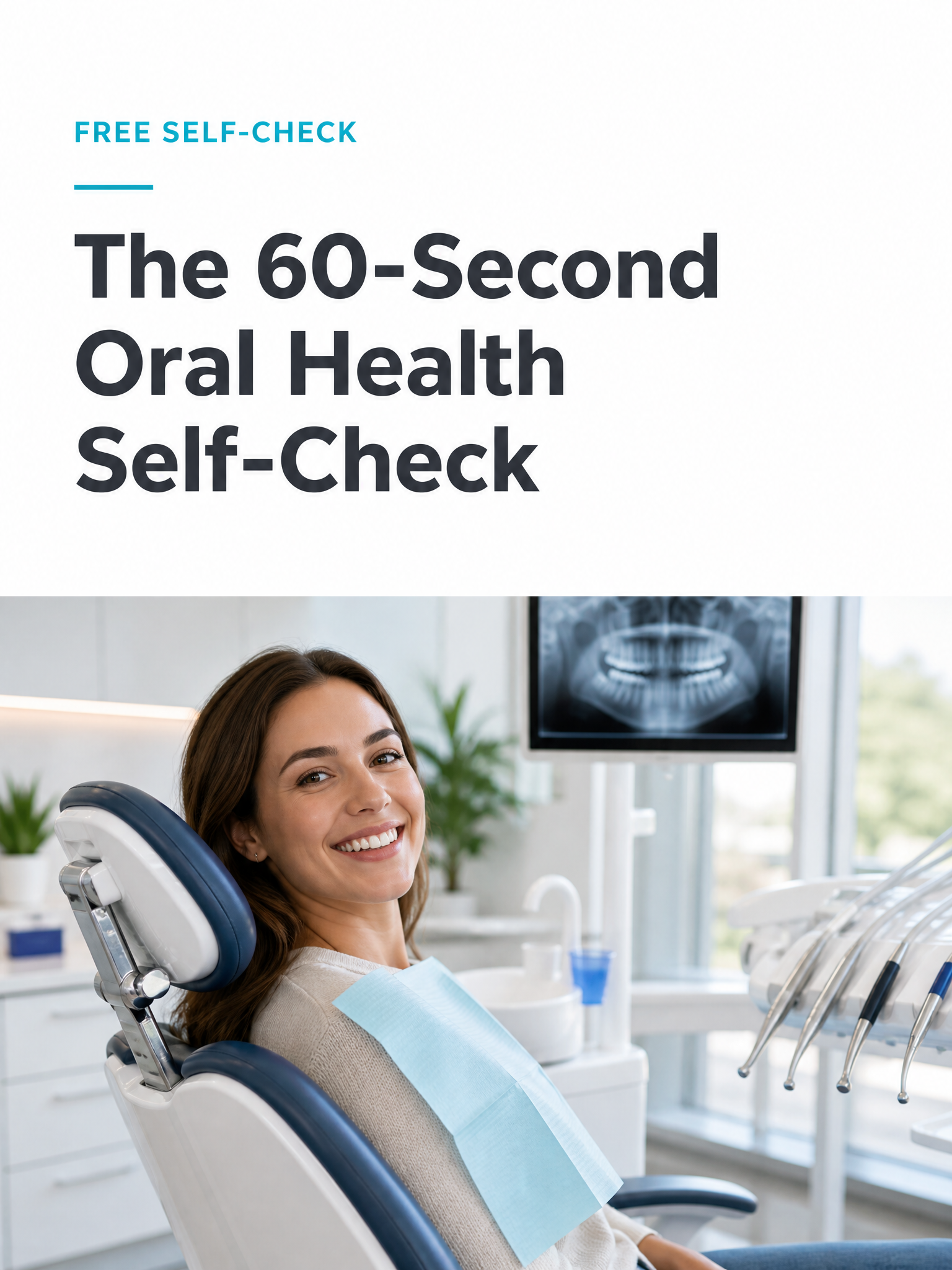 Cover of the free guide: The 60-Second Oral Health Self-Check