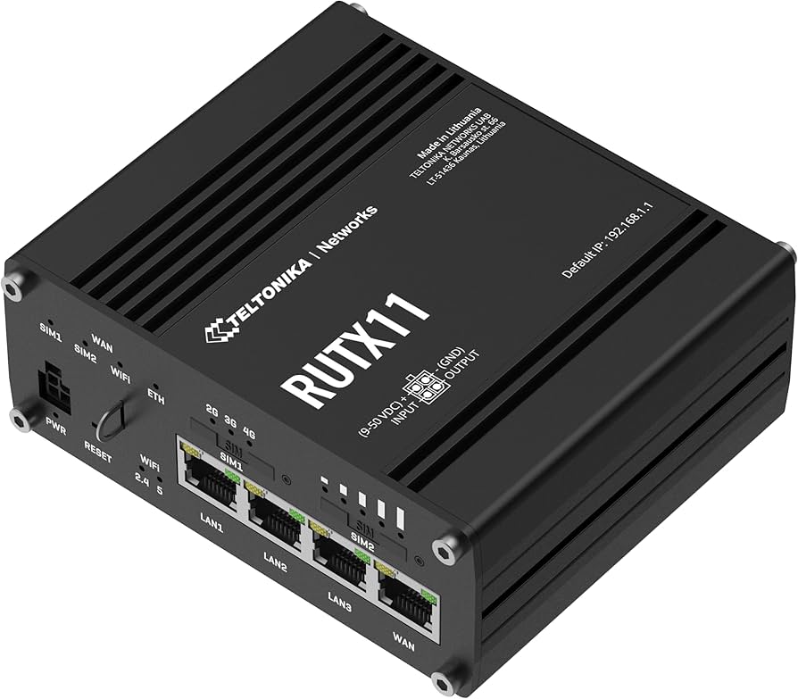 Teltonika RUTX11 industrial 4G router for remote connectivity