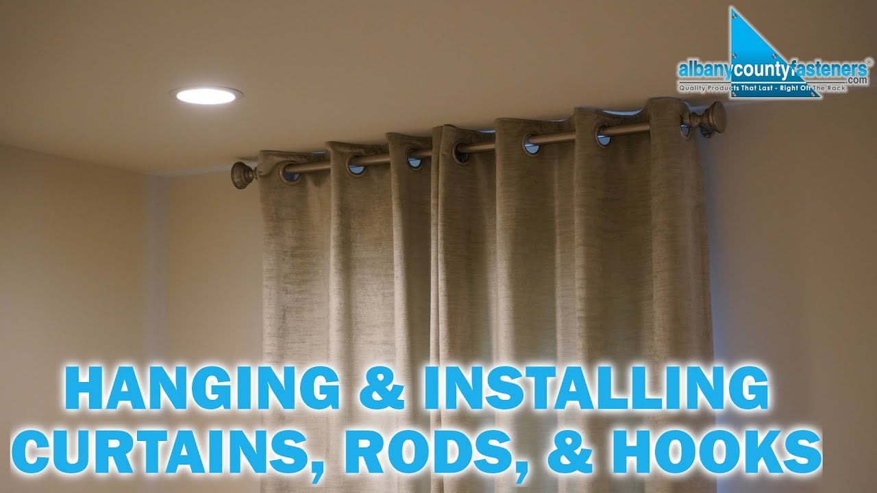 Curtain rail installation with professional tools