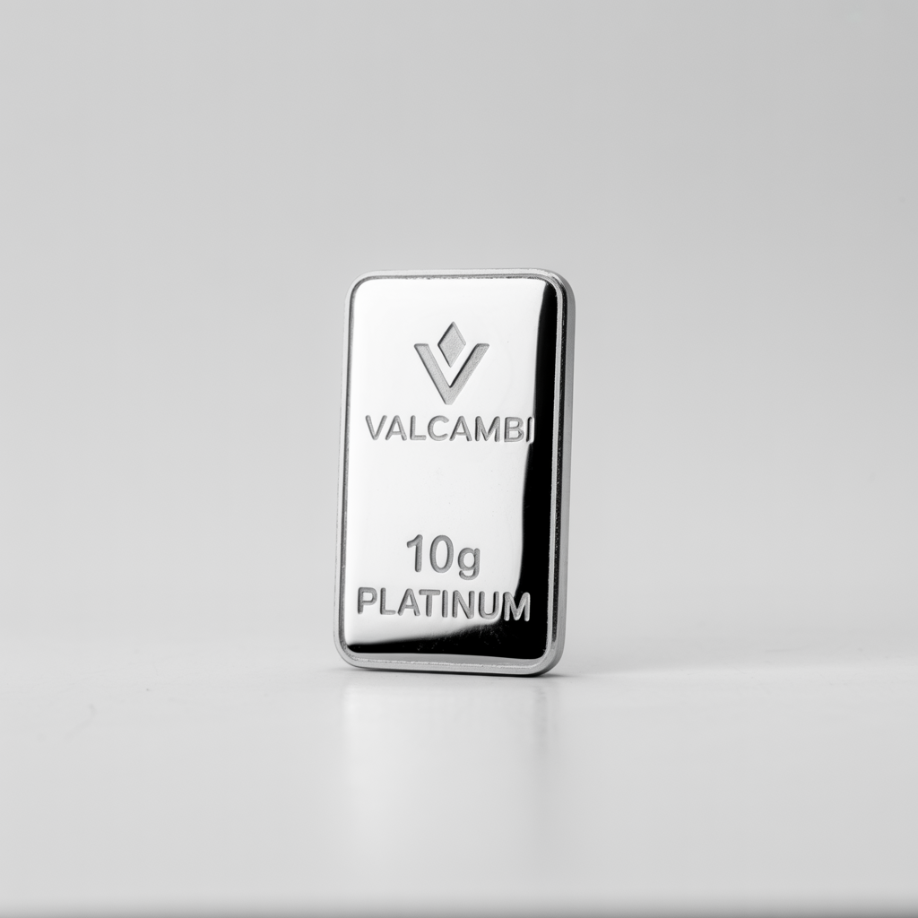 Valcambi 10g Platinum Bar – Swiss Precision in a Compact Size