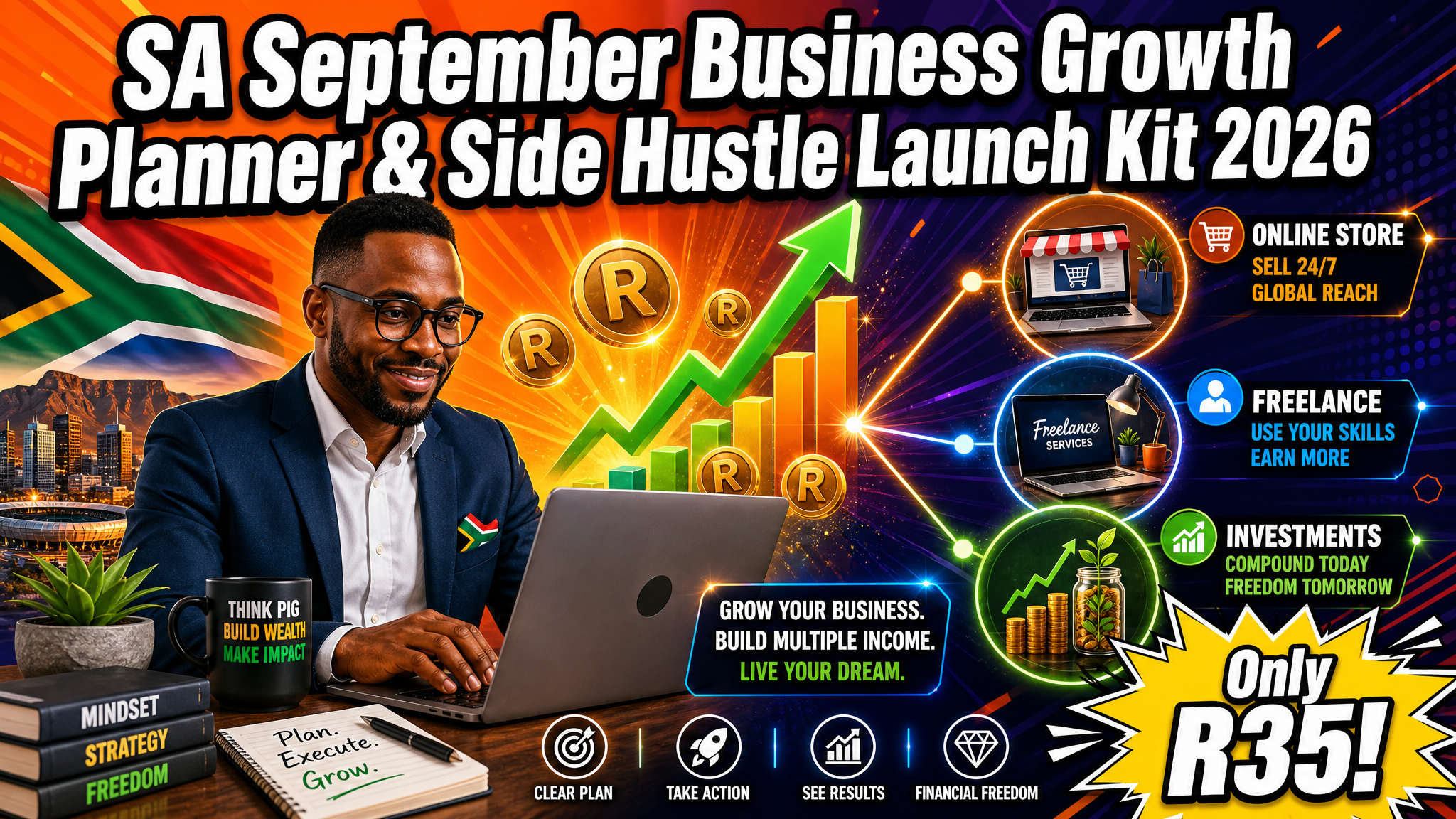 SA September Business Growth Planner & Side Hustle Launch Kit 2026