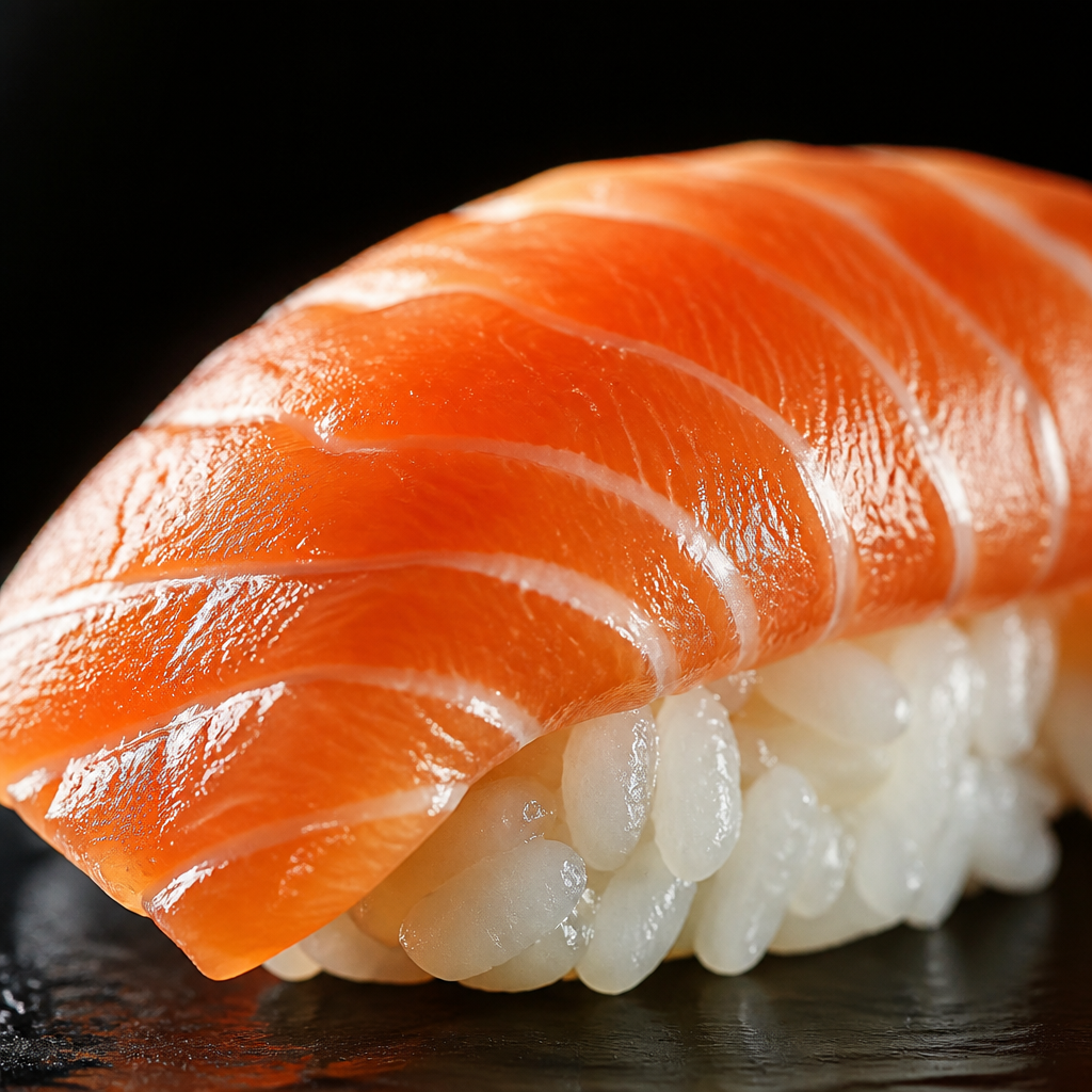 Detalle de nigiri premium