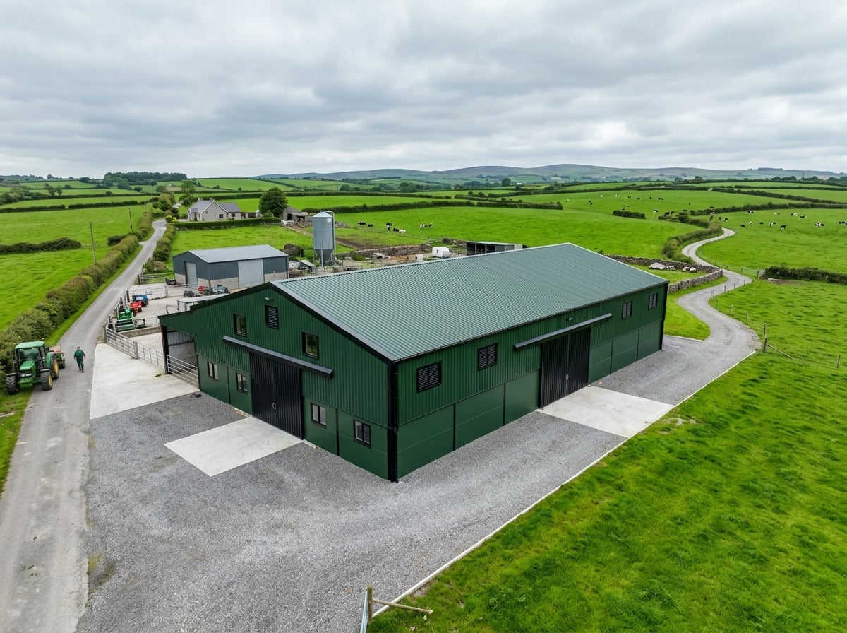 Dairy shed – forest green finish