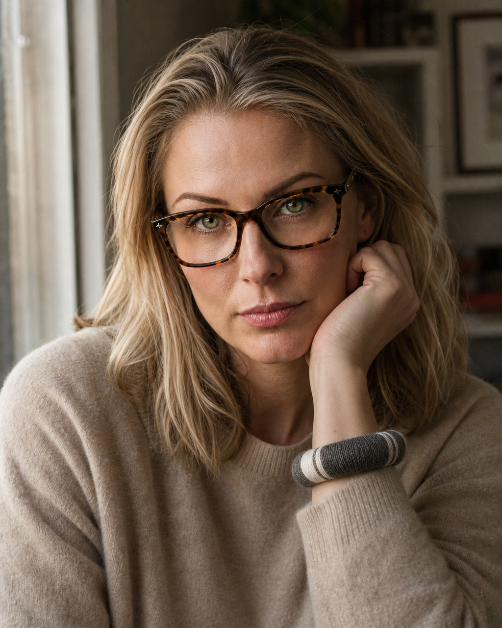 Elizabeth Groch wearing the Tiwanaku Bangle