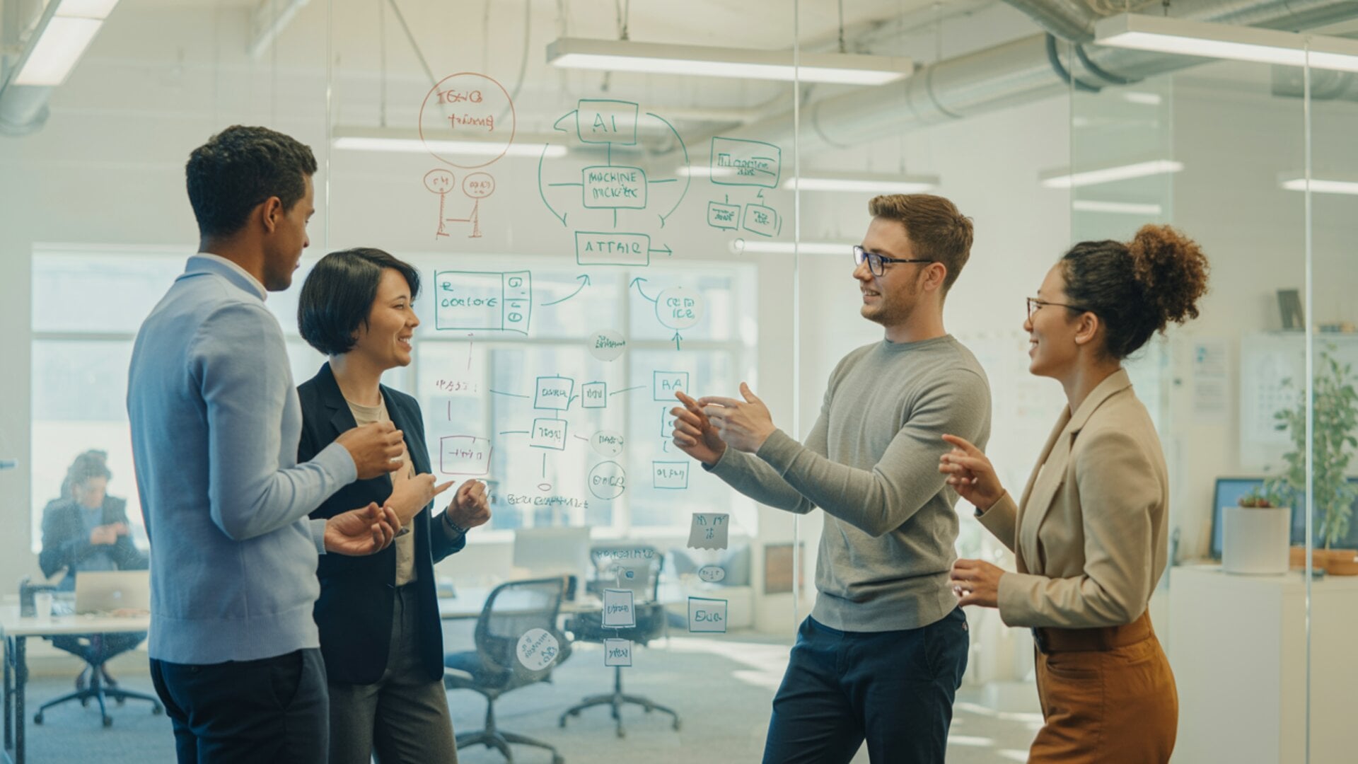 Traille AI team collaborating