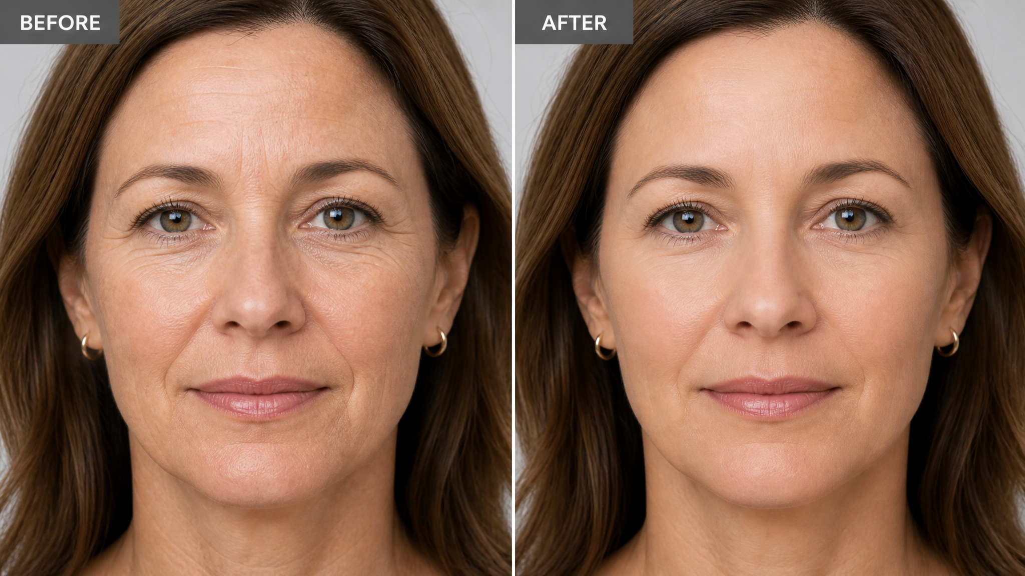 Before and after Wrinkle Reduction results - representative