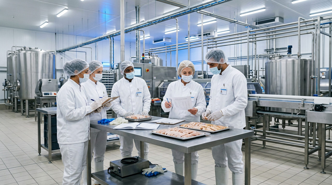 Heartbeat Freeze Drying team working in a clean food processing facility