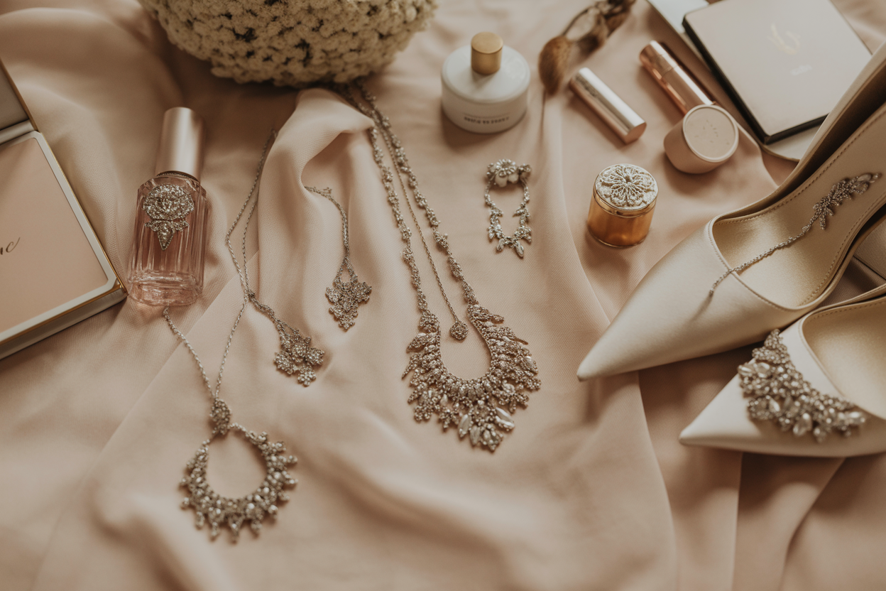 Elegant bridal details and accessories