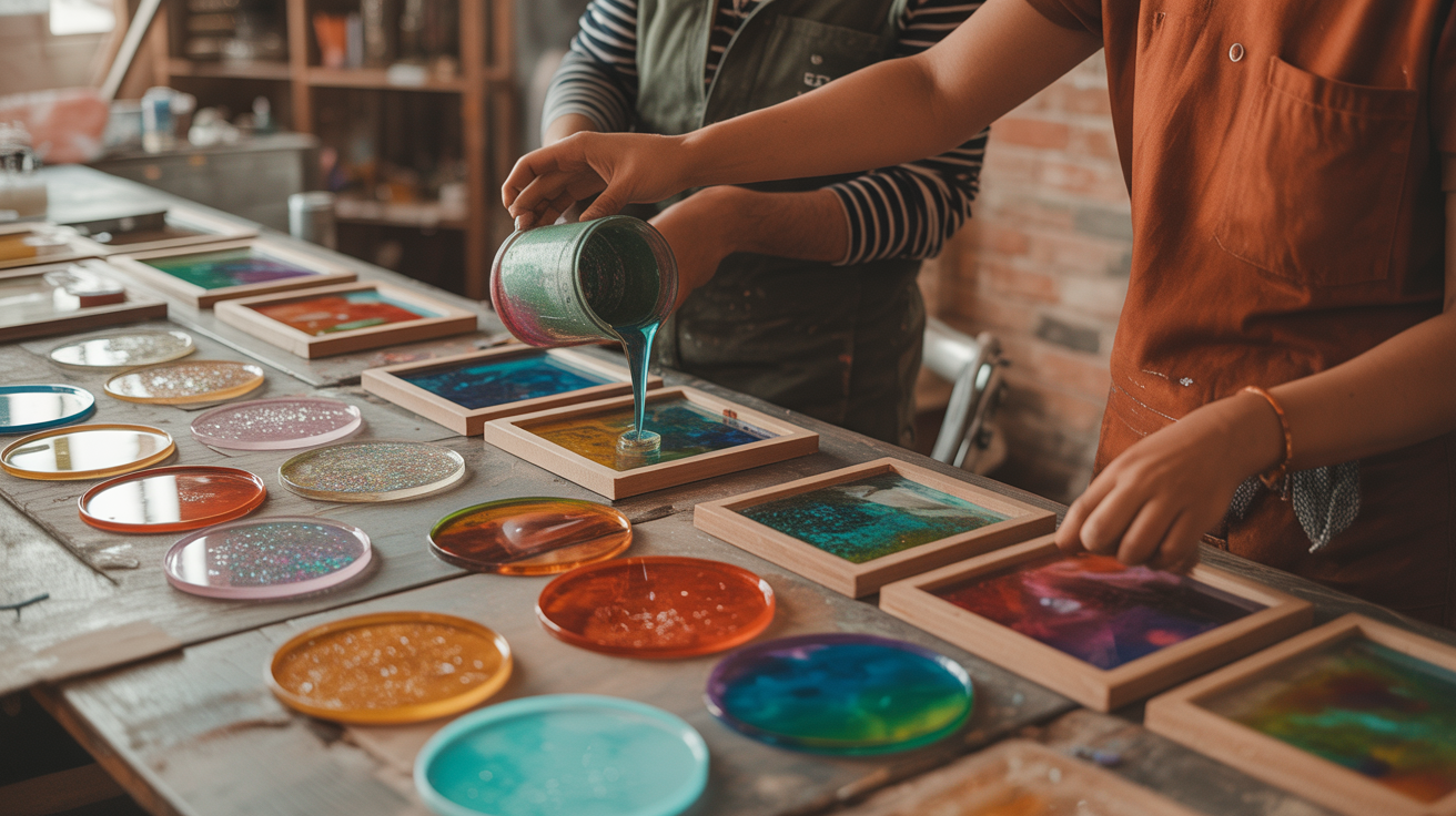 Resin Art workshop at Crafty Rooster