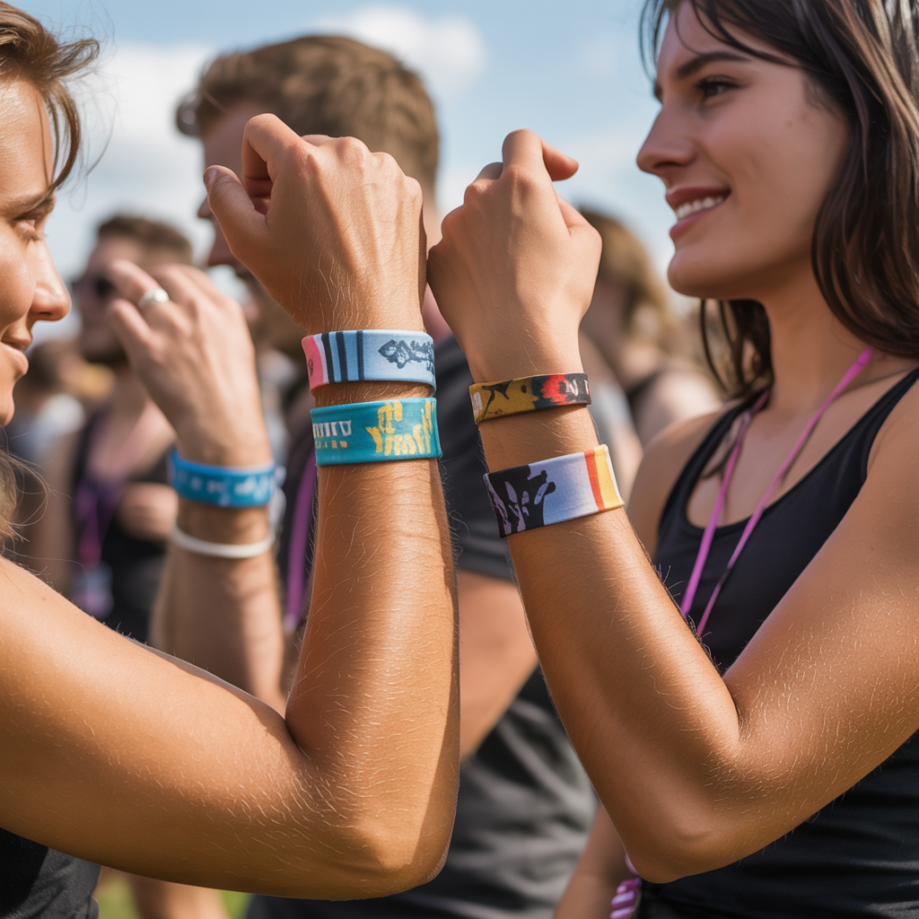 Fabric NFC Wristband in use at an event