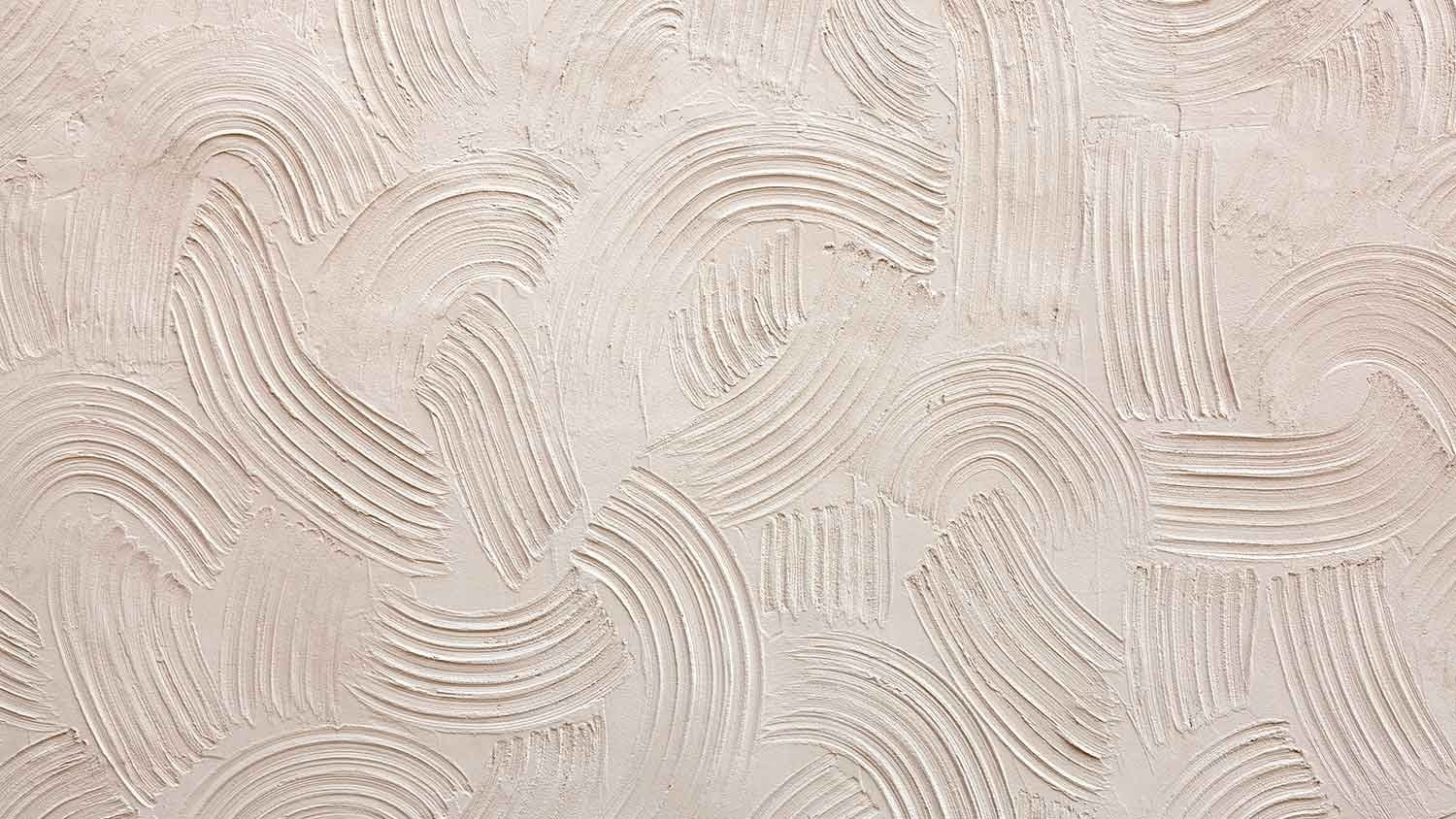 Decorative textured plaster wall finish