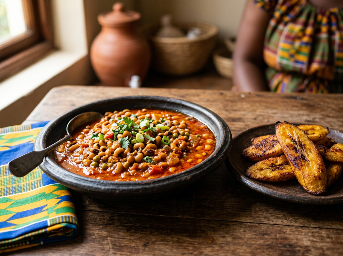 Ghanaian Red Red (Black-Eyed Pea Stew)
