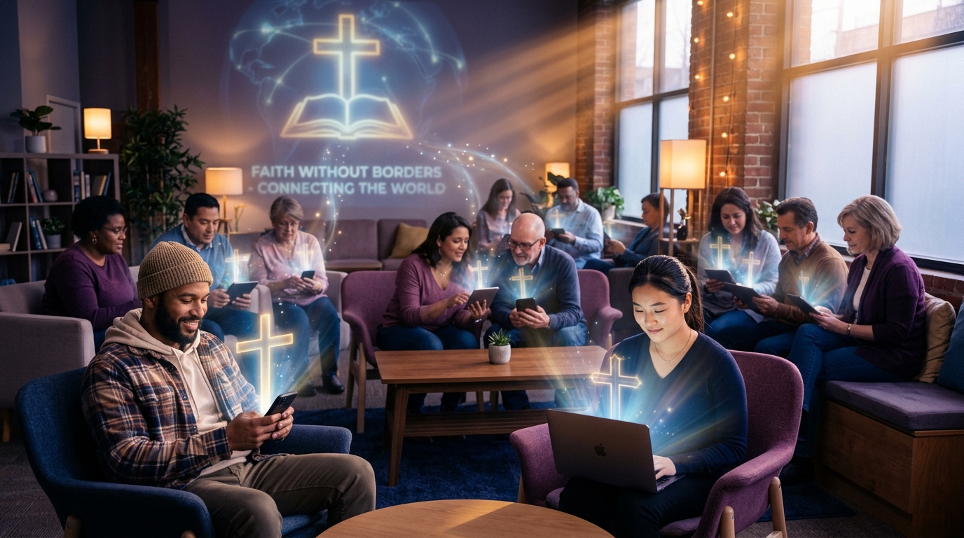 People using technology to spread faith and connect globally