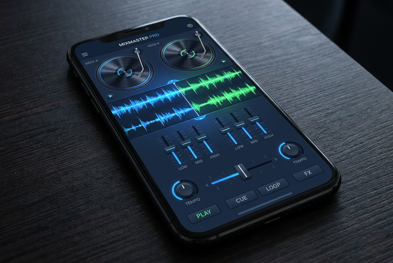 DJ Mix interface preview