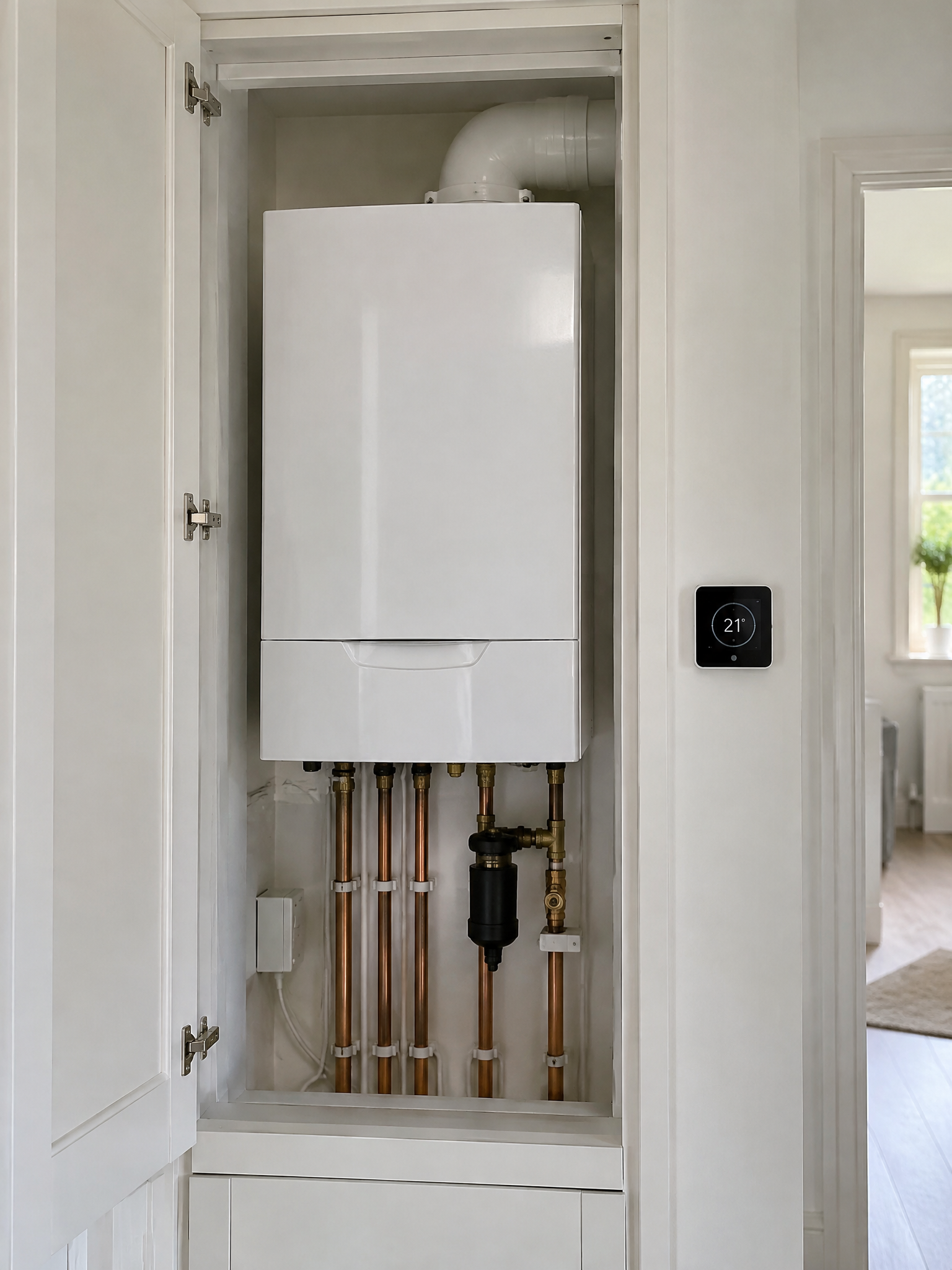 Boiler Installation in Cupboard