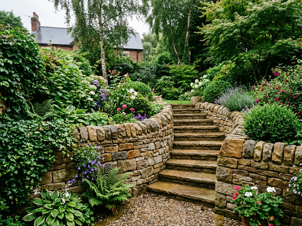Natural Stone Wall & Steps
