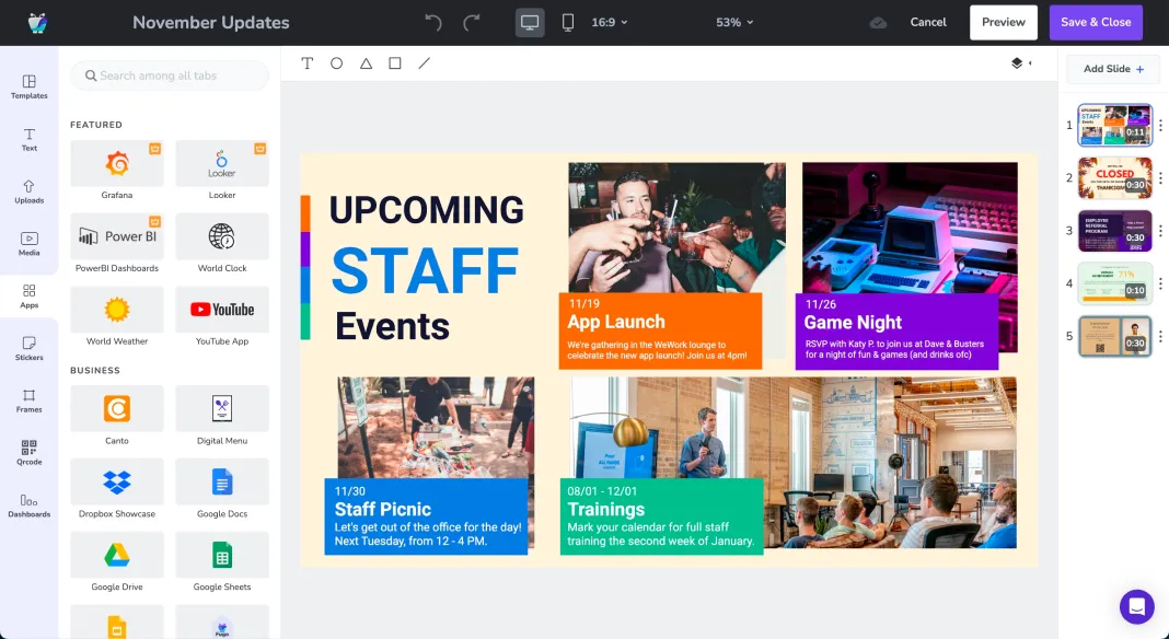 Modern web portal dashboard interface with content management features